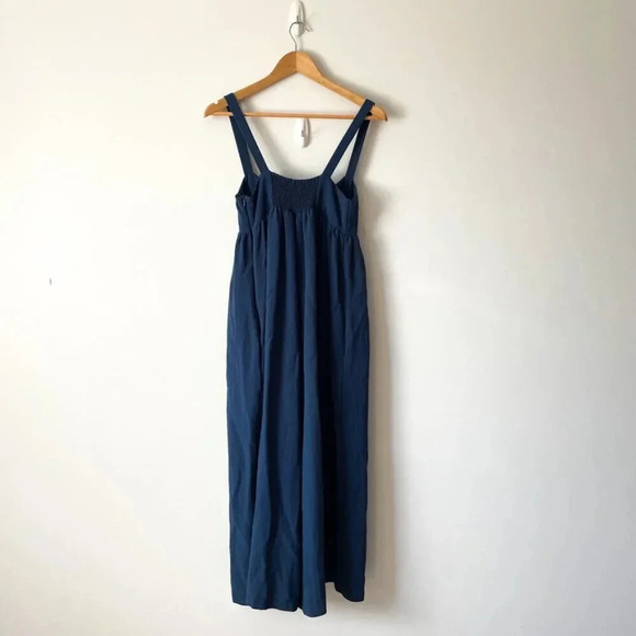 Pepaloves Wide Leg Bow  Jumpsuit Playsuit Navy Blue Size Small - Picture 5 of 7